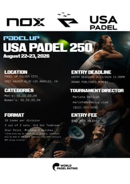 USA PADEL 250 PADEL UP CULVER CITY