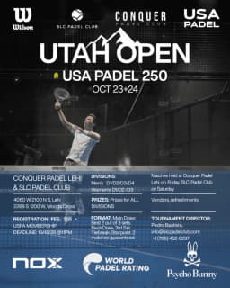 USA PADEL 250 SLC PADEL CLUB X CONQUER PADEL CLUB